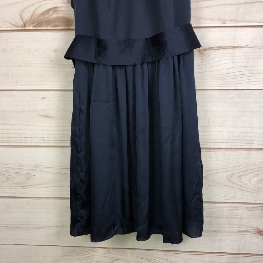 Vera Wang White Short Midnight T-Strap Halter Bridesmaid Dress - Size 14 - Picture 8 of 13